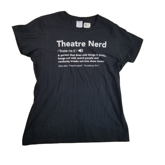 Port & Company Tops - Port & Co Women's T-shirt Size L Black Crew Neck Short Sleeves Theater NEW